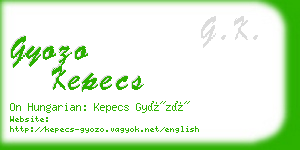 gyozo kepecs business card